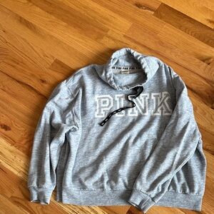 PINK Victoria's Secret Light Gray Turtleneck Sweater